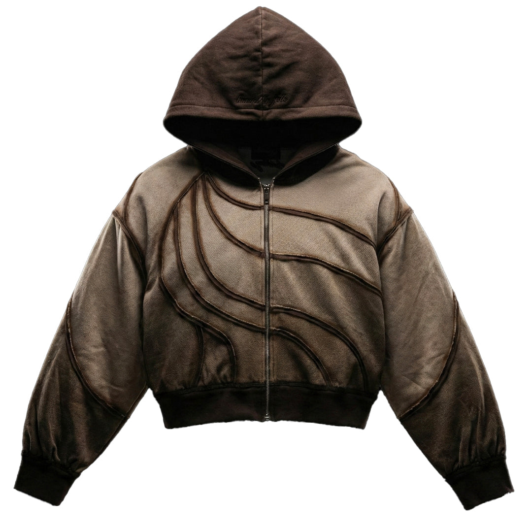 "TWIST OF FATE" BOXY ZIP UP JACKET