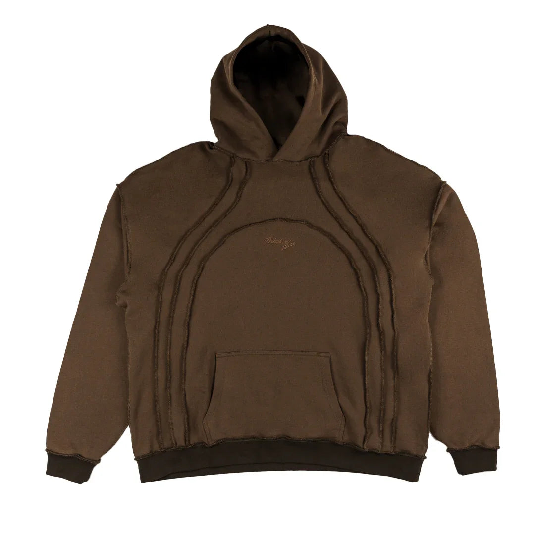 BROWN "INVERTED AURA" HOODIE