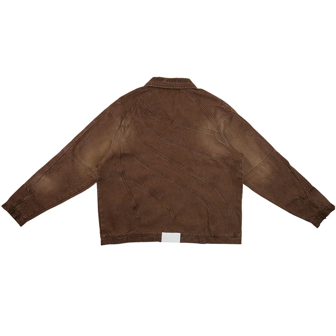 "TWIST OF FATE" WORK JACKET ( BROWN )