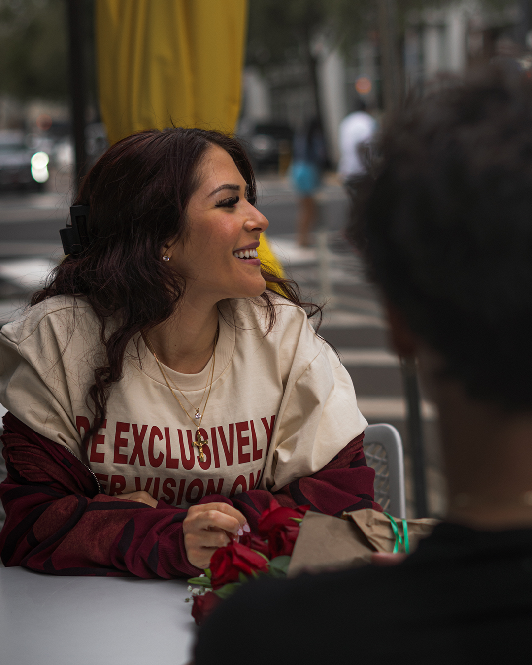 "LETTER TO YOUR HEART" BOXY TEE (CREAM)