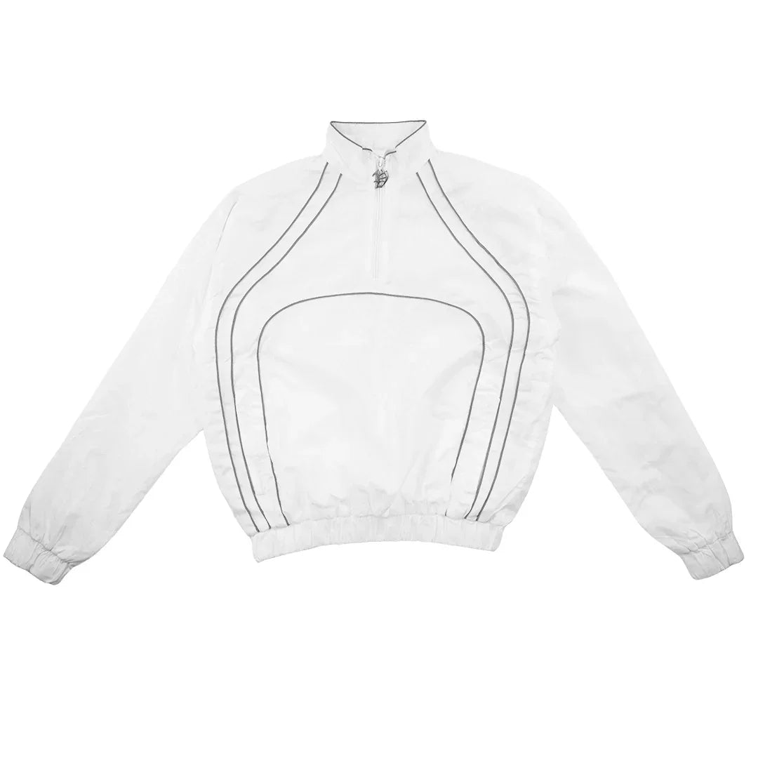 RADIANT AURA” NYLON TRACK JACKET (WHITE) – Visionary Club