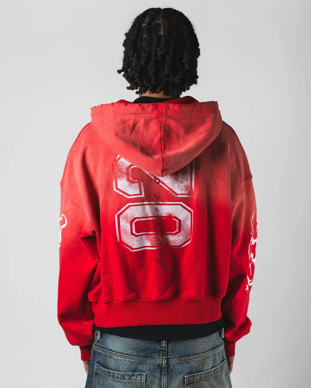 "RED RUSH" BOXY OVERSIZED ZIP UP JACKET