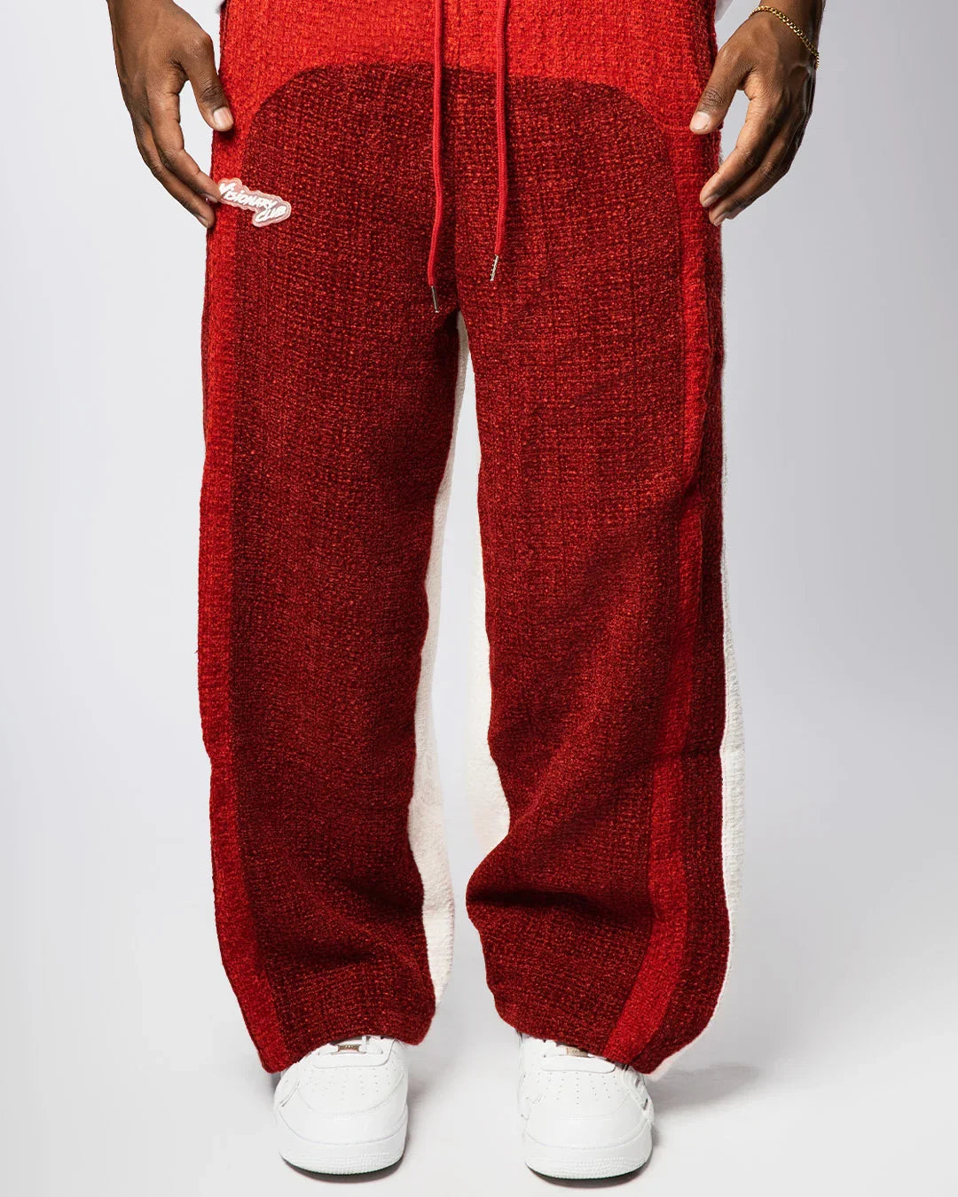 "RADIANT AURA" V2 WIDE LEG SWEATS  (TRIPLE CHERRY)