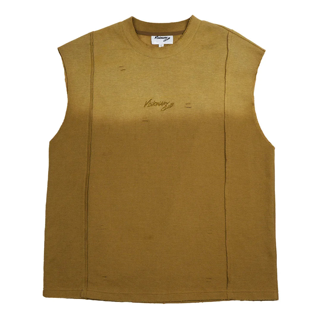 "DANGEROUS ELEMENTS" FADE SLEEVELESS TANK ( BROWN )