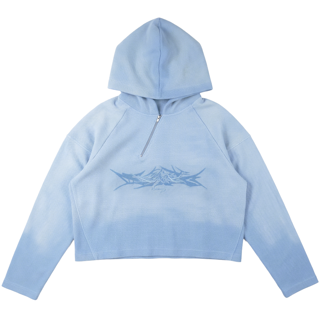 X-RAY THERMAL KNIT HOODIE V2(BLUE)