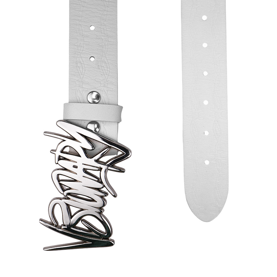 VISIONARY “BARBWIRE ” BELTS ( WHITE)