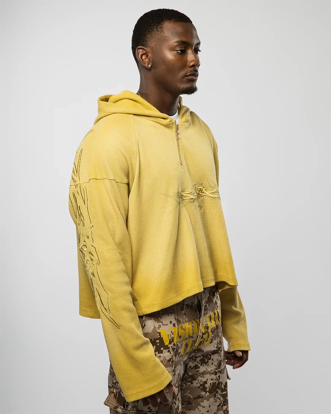 X-RAY THERMAL KNIT HOODIE V2 ( YELLOW )